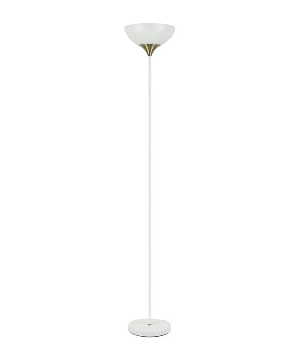 PROGETTO: Iron Matte Black / White Up Light Floor Lamp - Matte White