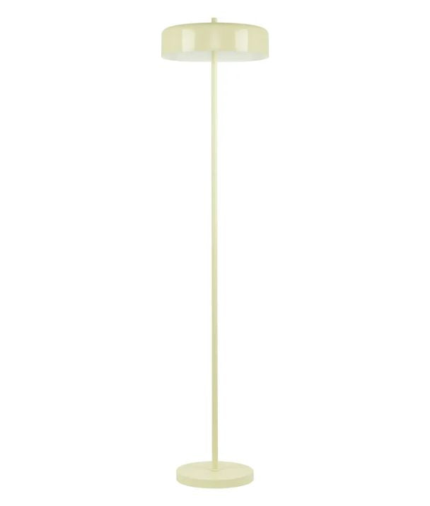 KELLO: Interior Drum Shade Floor Lamp - Glossy Cream