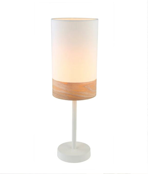 TAMBURA: Scandinavian Small Oblong Shape Table Lamp - White