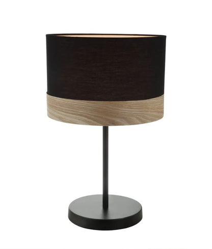 TAMBURA: Scandinavian Medium Round Shape Table Lamp - Black