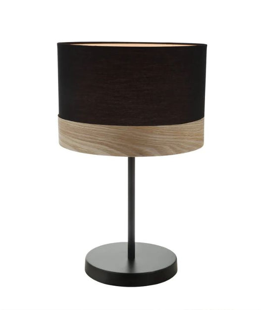 TAMBURA: Scandinavian Medium Round Shape Table Lamp - Black