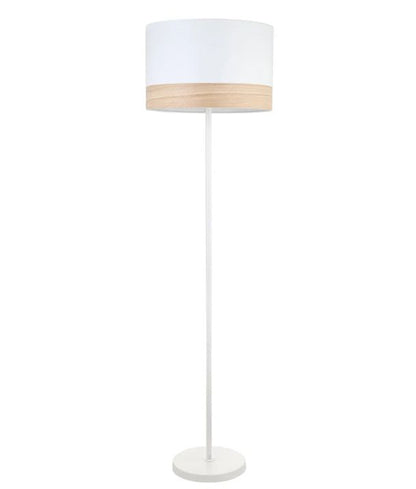 TAMBURA: Scandinavian Large Round Drum Shape Floor Lamp - White