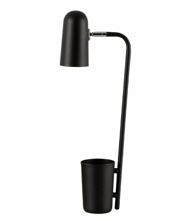 PASTEL: Scandinavian Table Lamps With Pen Container - Matte Black