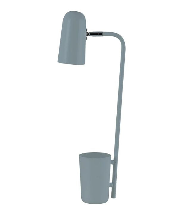 PASTEL: Scandinavian Table Lamps With Pen Container - Matte Grey