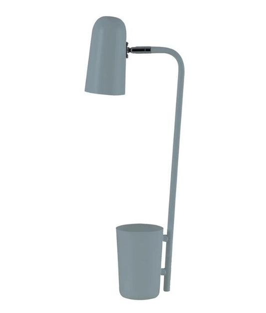PASTEL: Scandinavian Table Lamps With Pen Container - Matte Grey