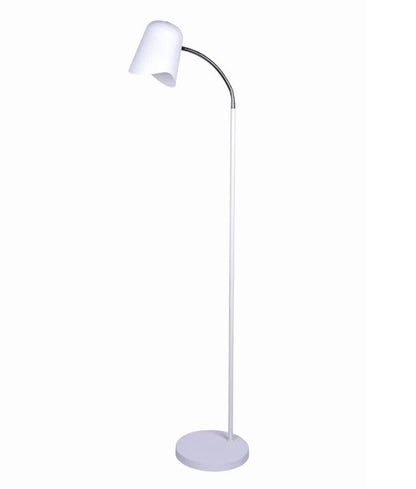PASTEL: Scandinavian Iron Slim Floor Lamps - Matte White