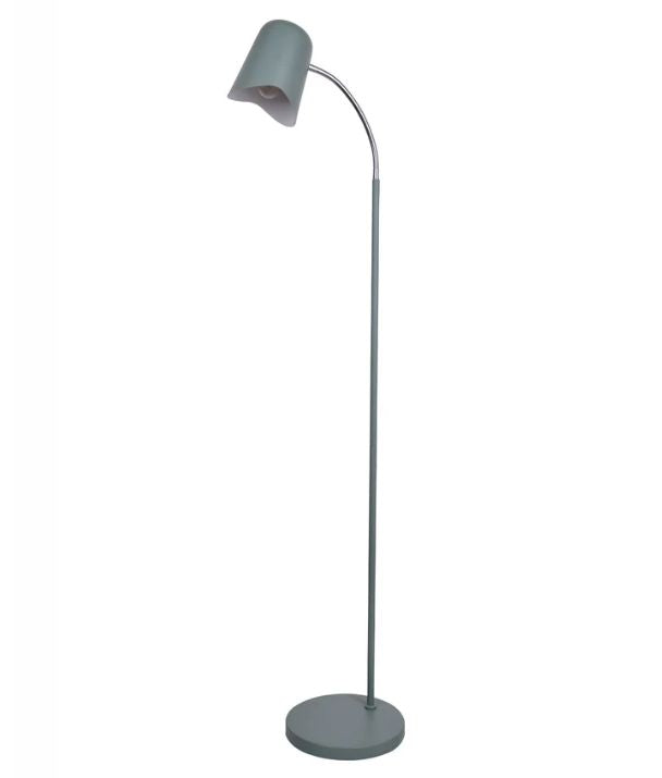 PASTEL: Scandinavian Iron Slim Floor Lamps - Matte Green