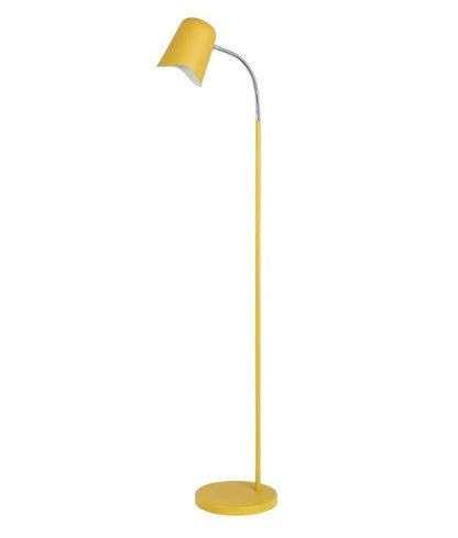 PASTEL: Scandinavian Iron Slim Floor Lamps - Matte Yellow