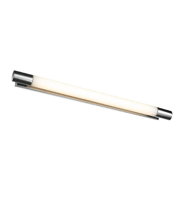 VANITY: LED Interior Chrome Frosted Acrylic Diffuser Wall Light - Long