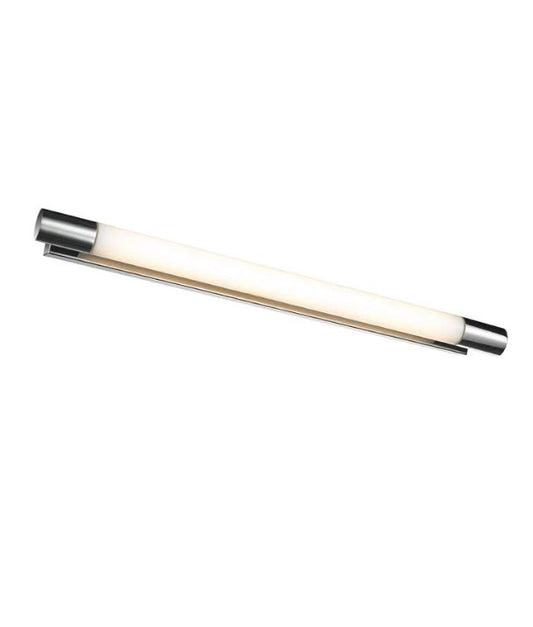 VANITY: LED Interior Chrome Frosted Acrylic Diffuser Wall Light - Short