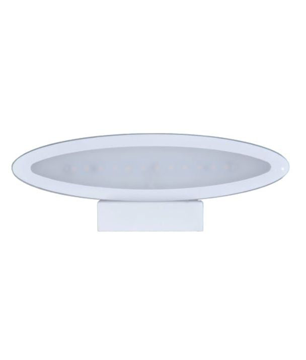 ATHENS: City Series LED Interior Matte White Oval 1 Way Wall Light