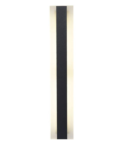 BANDA: LED Tri-CCT Rectangular with Frosted Diffuser Wall Light IP65 - Black 1450mm