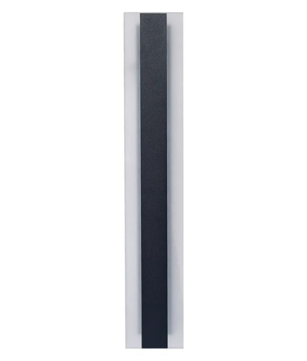 BANDA: LED Tri-CCT Rectangular with Frosted Diffuser Wall Light IP65 - Black 1450mm