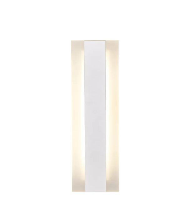 BANDA: LED Tri-CCT Rectangular with Frosted Diffuser Wall Light IP65 - White 300mm