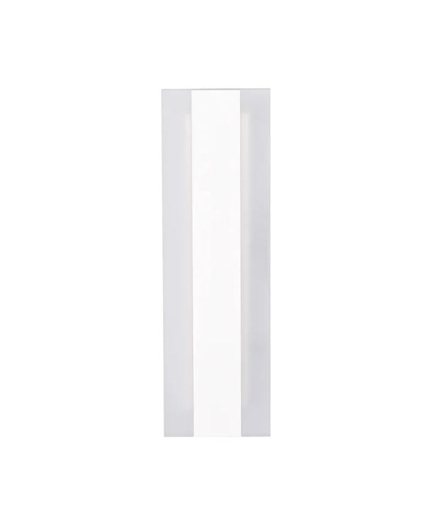 BANDA: LED Tri-CCT Rectangular with Frosted Diffuser Wall Light IP65 - White 300mm