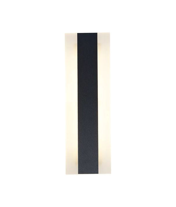 BANDA: LED Tri-CCT Rectangular with Frosted Diffuser Wall Light IP65 - Black 570mm