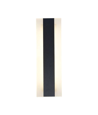 BANDA: LED Tri-CCT Rectangular with Frosted Diffuser Wall Light IP65 - Black 570mm