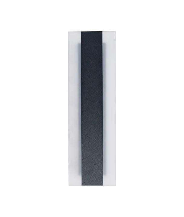 BANDA: LED Tri-CCT Rectangular with Frosted Diffuser Wall Light IP65 - Black 570mm