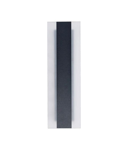 BANDA: LED Tri-CCT Rectangular with Frosted Diffuser Wall Light IP65 - Black 570mm