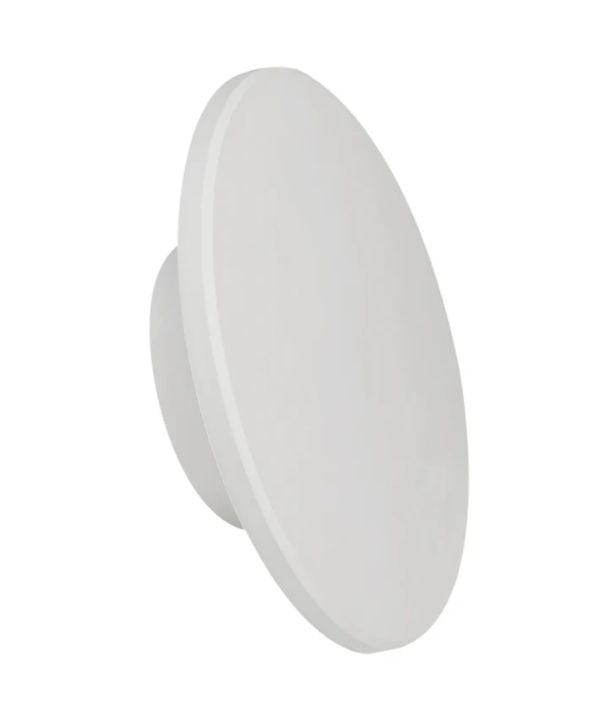 SHADOWTRI: Exterior LED Tri-CCT Round Backlit Wall Lights IP65 & IK08 (Diam: 180mm) White
