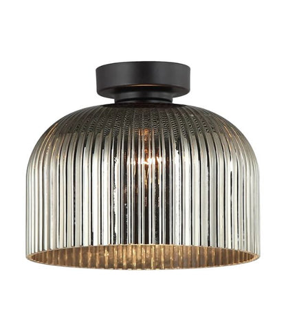 DIYVINTAJ: D.I.Y. Dome Ribbed Glass Batten Fix Ceiling Light - Chrome