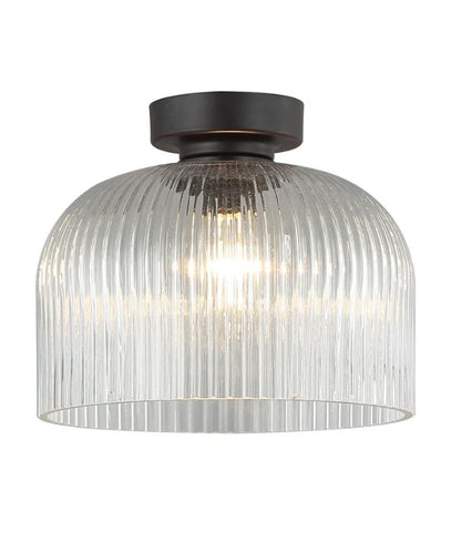 DIYVINTAJ: D.I.Y. Dome Ribbed Glass Batten Fix Ceiling Light - Clear
