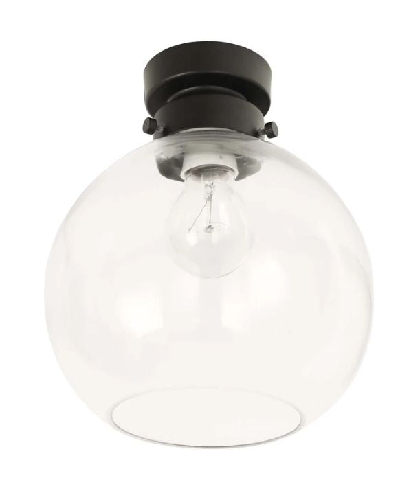 D.I.Y.  Black Batten Fix Ceiling Lights - Clear Wine Glass Shape Fixture