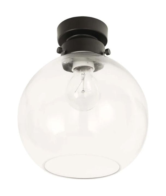 D.I.Y.  Black Batten Fix Ceiling Lights - Clear Wine Glass Shape Fixture