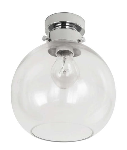 D.I.Y.  Chrome Batten Fix Ceiling Lights - Clear Wine Glass Shape Fixture