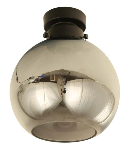 D.I.Y.  Black Batten Fix Ceiling Lights - Smoke Wine Glass Shape Fixture