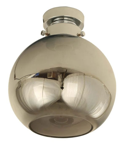 D.I.Y.  Chrome Batten Fix Ceiling Lights - Smoke Wine Glass Shape Fixture