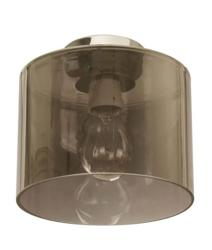 D.I.Y. Batten Fix Ceiling Lights - Oblong Shape Fixtures (Smokey Black Glass & Chrome Batten)