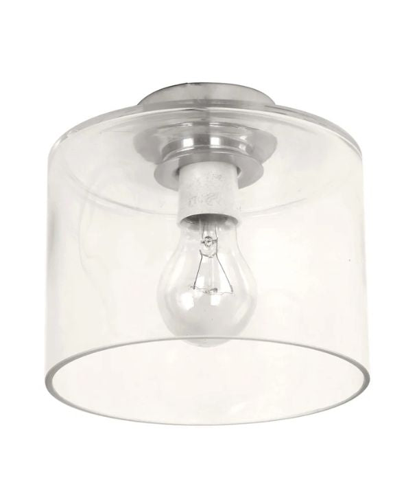 D.I.Y. Batten Fix Ceiling Lights - Oblong Shape Fixtures (Clear Glass & Chrome Batten)