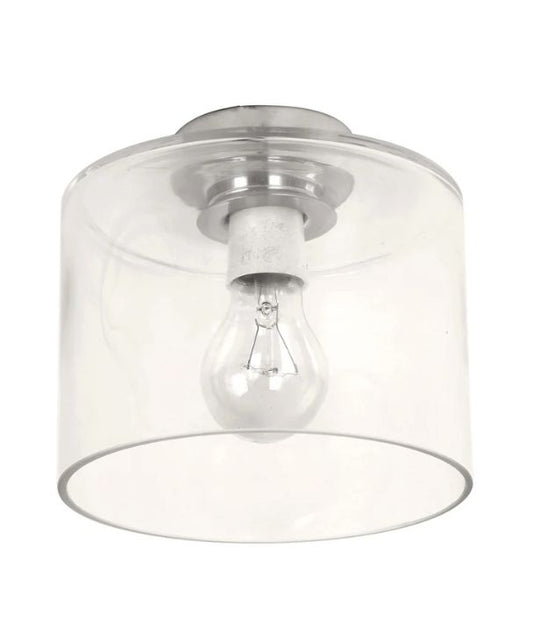 D.I.Y. Batten Fix Ceiling Lights - Oblong Shape Fixtures (Clear Glass & Chrome Batten)