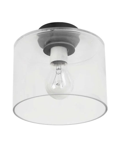 D.I.Y. Batten Fix Ceiling Lights - Oblong Shape Fixtures (Clear Glass & Black Batten)