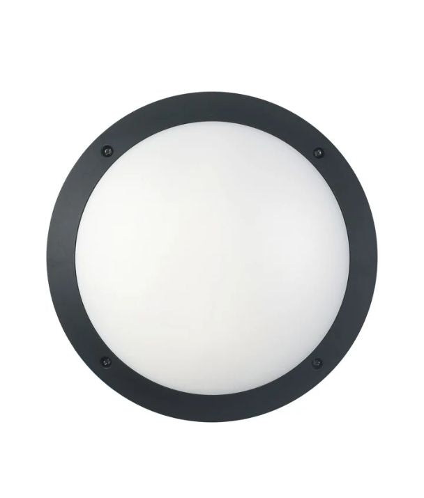 BULK: Round LED Bulkhead Lights IP66 IK10 - Black