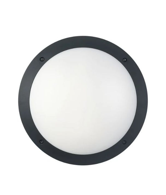 BULK: Round LED Bulkhead Lights IP66 IK10 - Black