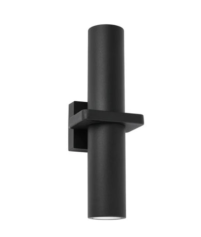 BRILLER: Exterior Black Up/Down Single Pillar Spot Light IP65