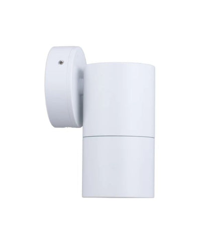 MR16 Exterior Wall Pillar Spot Lights (White Aluminium) IP65 - Single Fixed