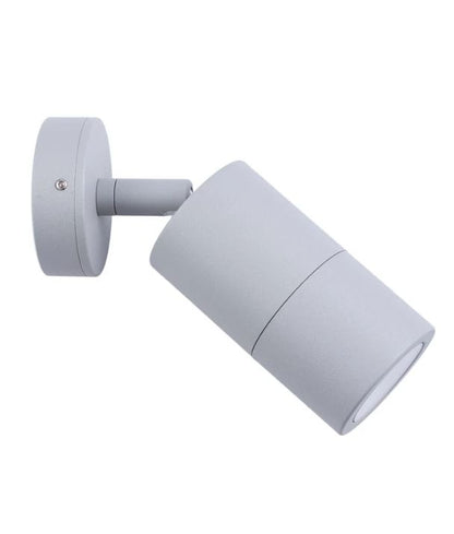 GU10 Exterior Wall Pillar Spot Lights (Matte Grey) IP65 - Single Adjustable