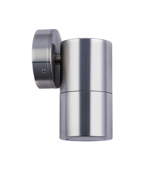 GU10 Exterior Wall Pillar Spot Lights (Titanium Aluminium) IP65 - Single Fixed
