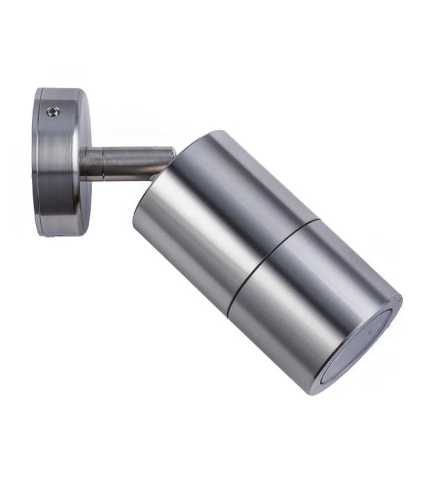 GU10 Exterior Wall Pillar Spot Lights (Titanium Aluminium) IP65 - Single Adjustable
