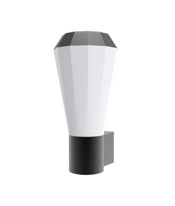 GEB: Exterior LED Dark Grey Tapered Surface Mounted Wall Light IP54
