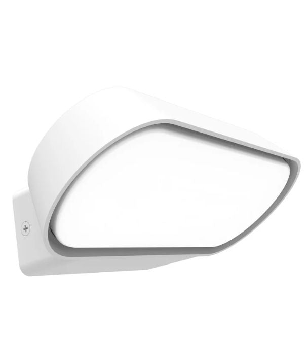 GLANS: Surface Mounted Exterior LED Wall Lights IP65 - White/Large