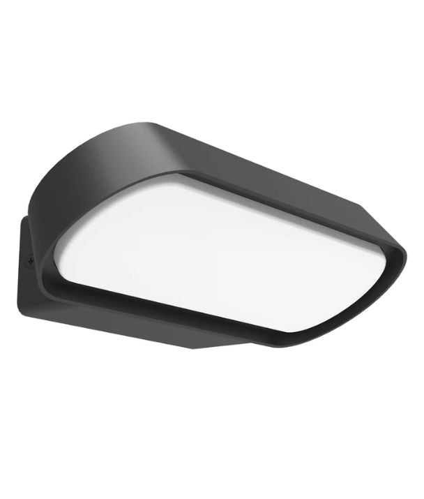 GLANS: Surface Mounted Exterior LED Wall Lights IP65 - Dark Grey/Large