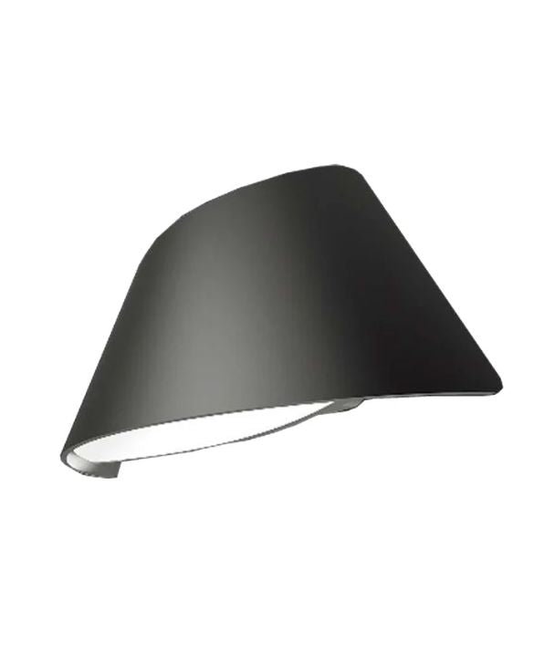 ATEN: LED Exterior Surface Mounted Curved Up/Down Wall Lights IP65 - Matte Black