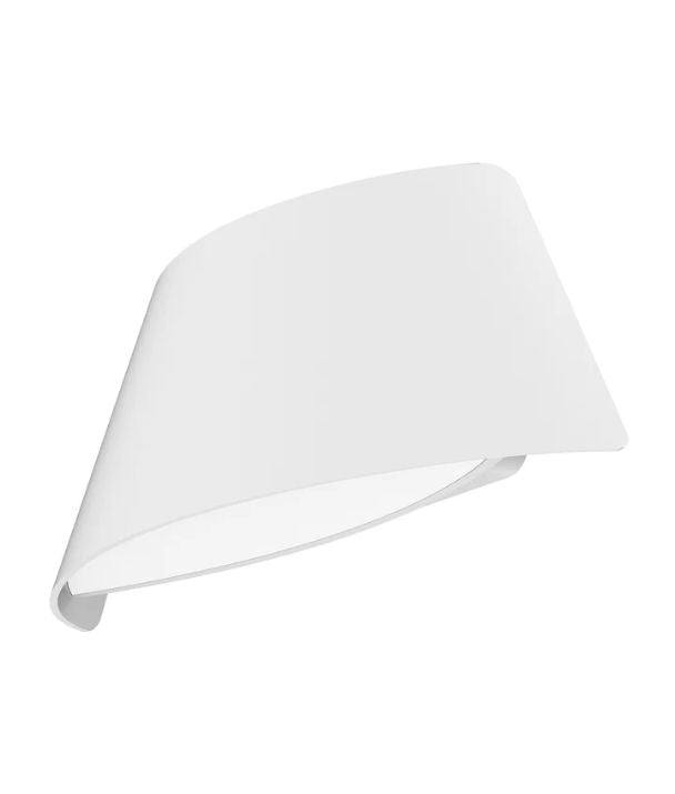 ATEN: LED Exterior Surface Mounted Curved Up/Down Wall Lights IP65 - Matte White