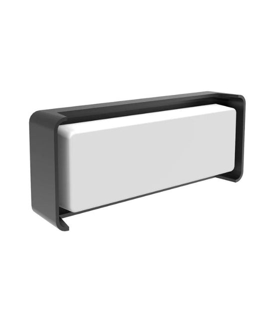 HEKA: Surface Mounted Rectangular LED Exterior Wall Lights IP65 - Dark Grey