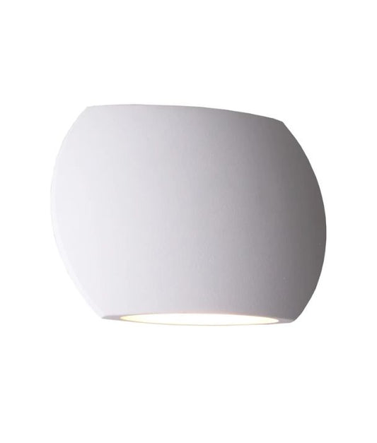 REMO: Surface Mounted LED Exterior Curved Up/Down Wall Lights IP54 - White