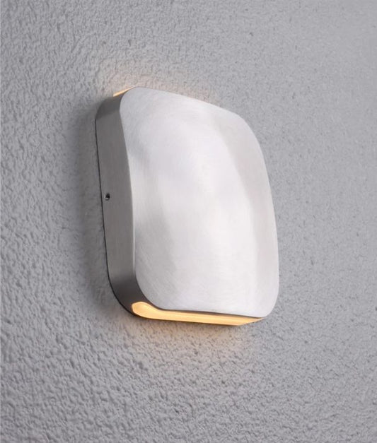 VOX: Surface Mounted LED Exterior Square Up/Down Wall Lights IP54 - Polished Aluminium